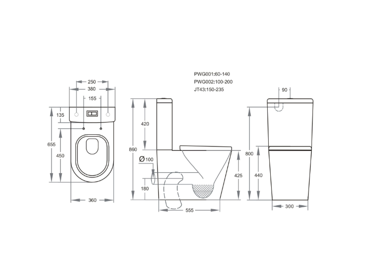 Sylea Tornado Rimless Toilet Suite