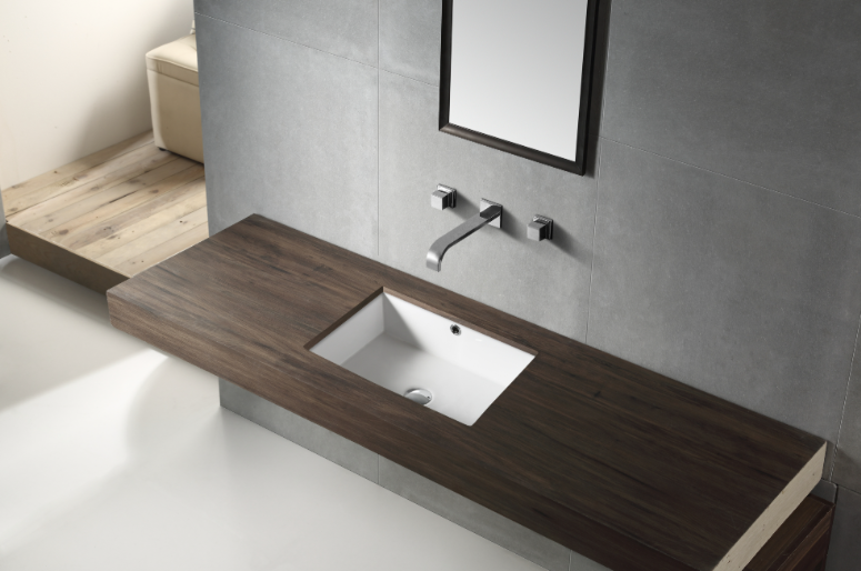 QUBI-II 500 Under Counter Basin 500x350x180mm Gloss White