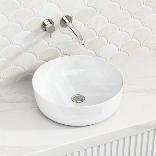 Kheub Round Tapered Gloss White Basin