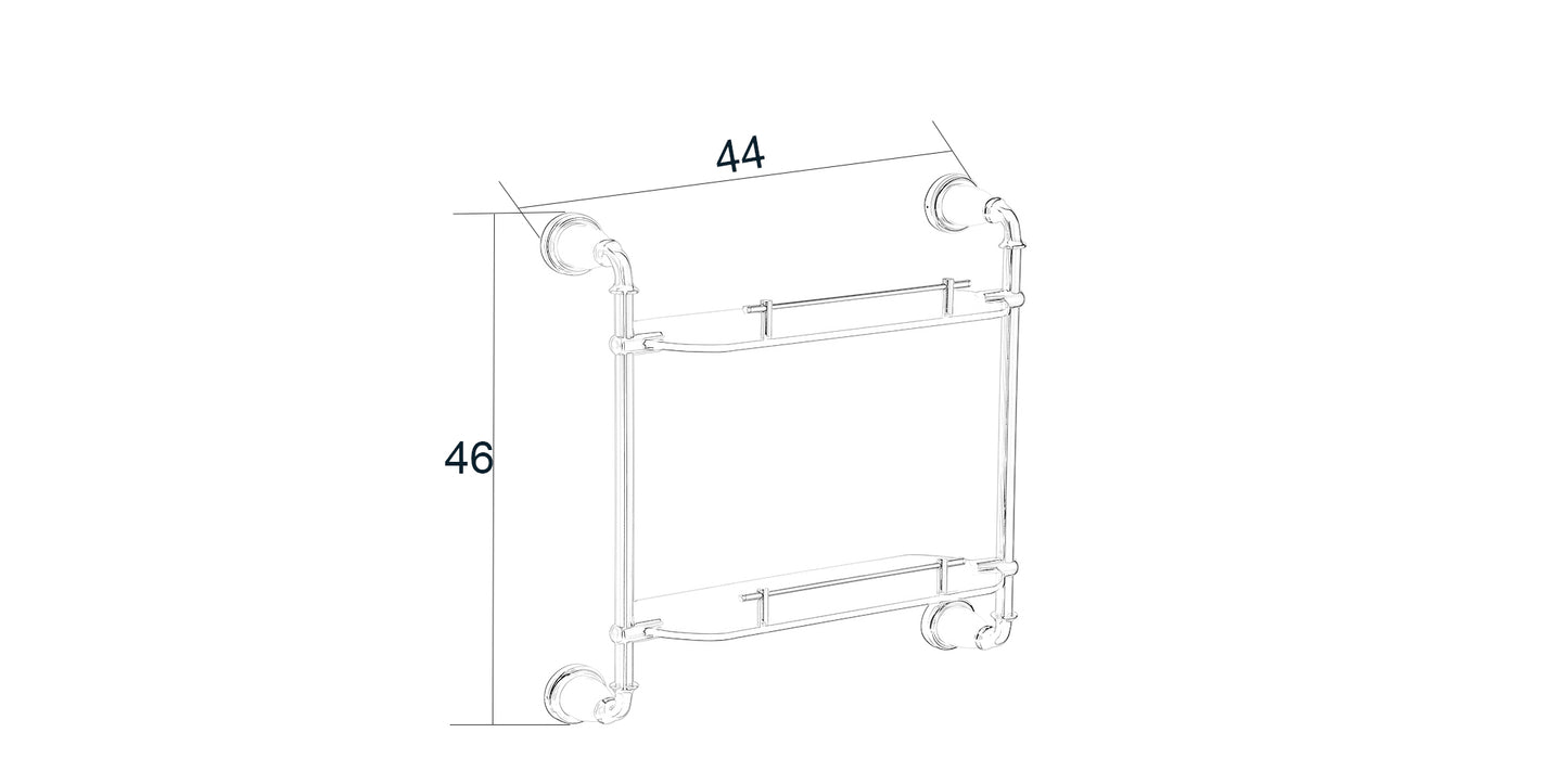Sovereign Series Traditional Double Glass Shelf
