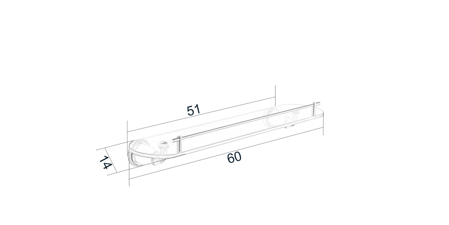 Sovereign Series Traditional Glass Shelf