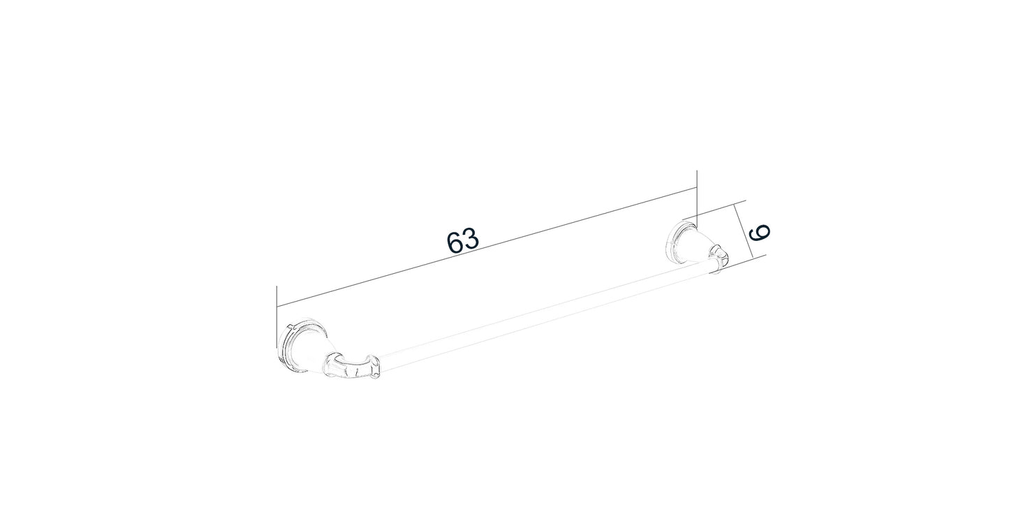 Traditional Sovereign Series 600mm Single Towel Bar - Available in 2 Colours