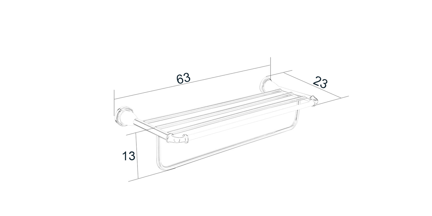 Traditional Sovereign Series   630mm Towel Rack - Available in 2 Colours
