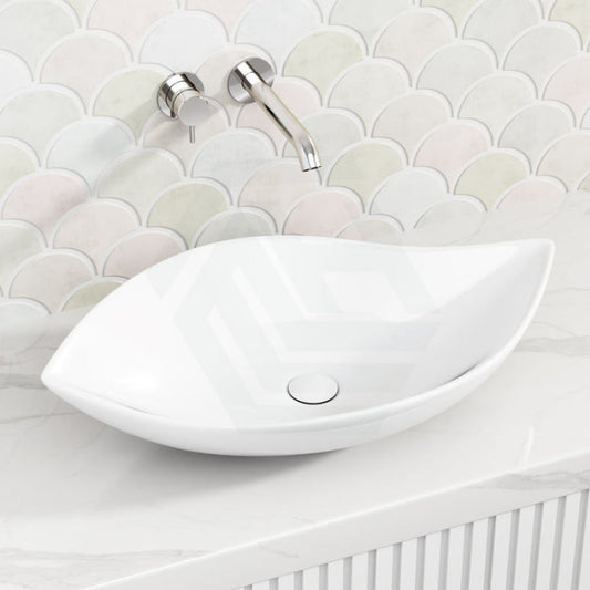 Kheub Teardrop Curved Gloss White Basin