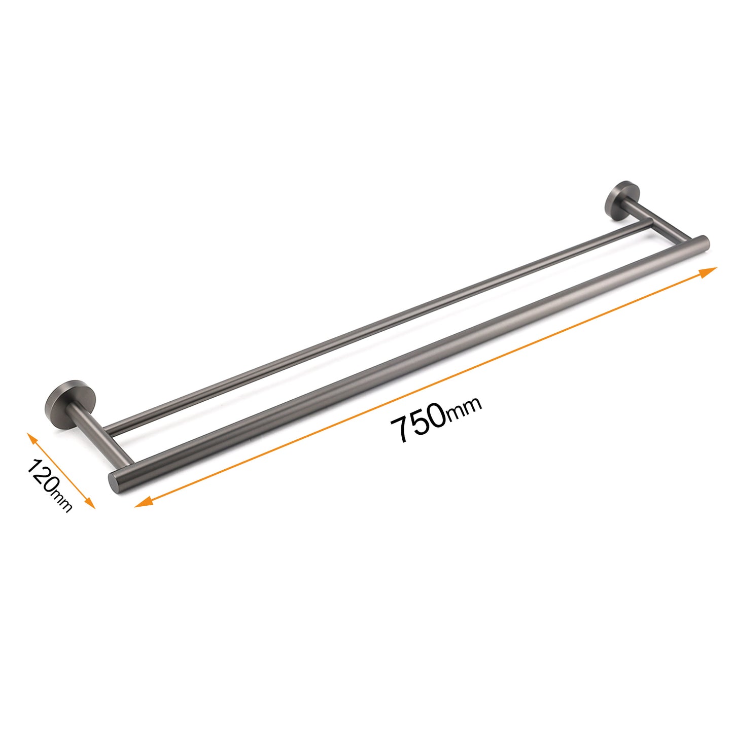 MAYNE 750mm Round Double Towel Rail - Available in 5 colours