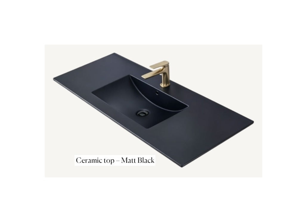 1500mm Ceramic Vanity Top - Available in 3 Colours Single Bowl