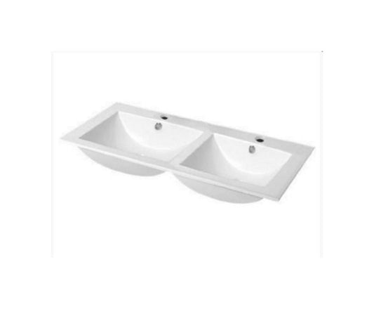 1200mm Ceramic Vanity Top - Available in 3 Colours Double Bowl