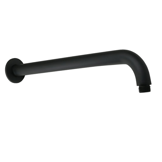 355mm Straight Curve Round Wall Shower Arm - Available in 5 Colours