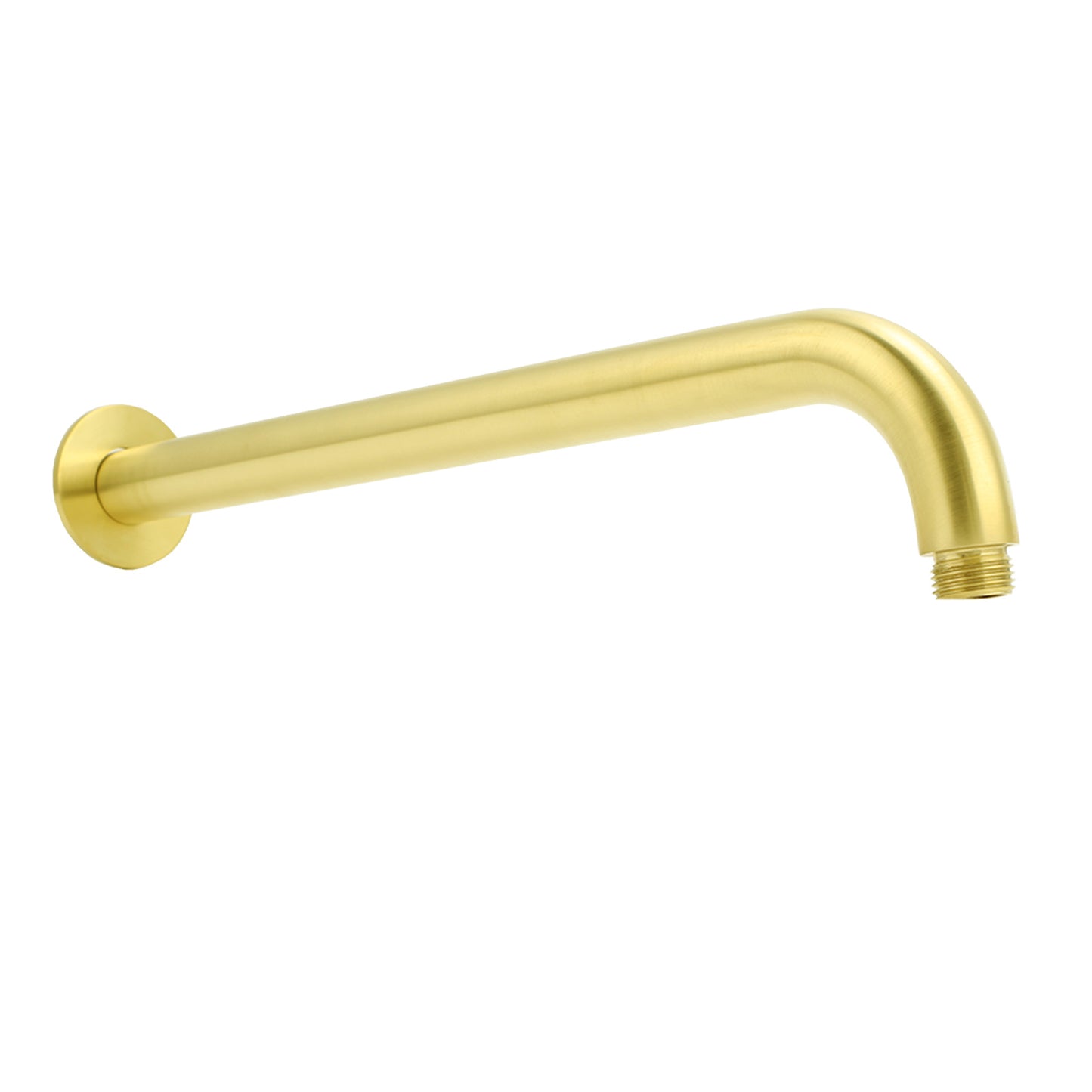 355mm Straight Curve Round Wall Shower Arm - Available in 5 Colours