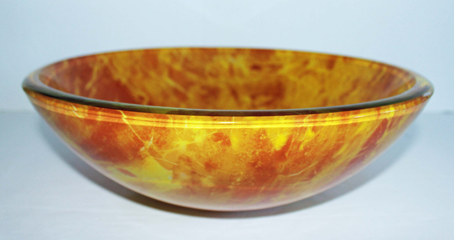 Glass Basin 420 x 140mm Sunburst