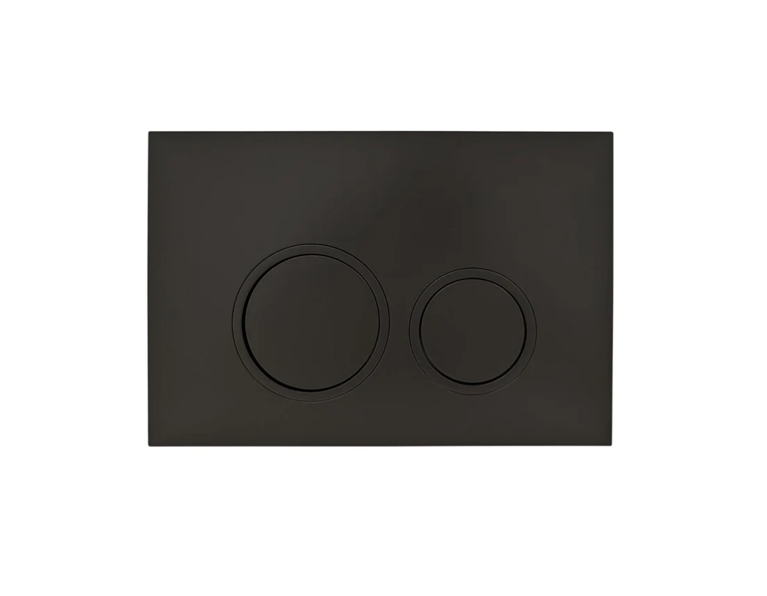 BLACK ROUND INWALL CISTERN BUTTON