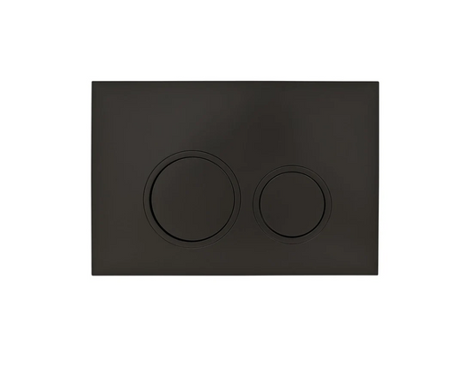 BLACK ROUND INWALL CISTERN BUTTON