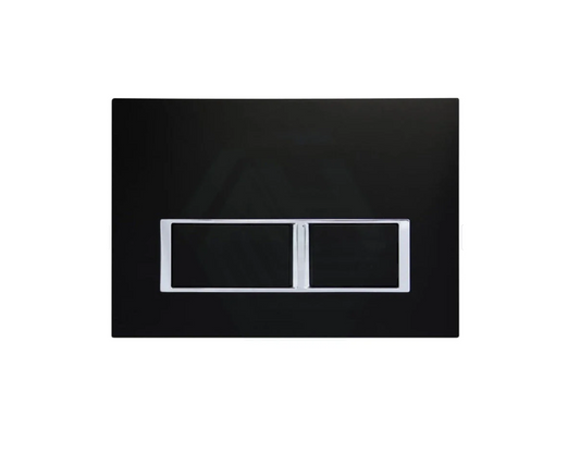 BLACK SQUARE (chrome outline) INWALL CISTERN BUTTON
