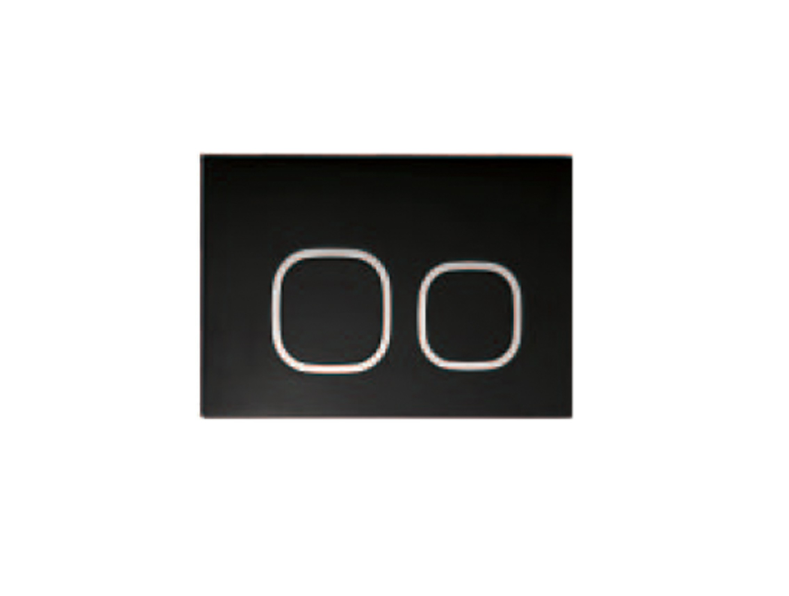 BLACK SQUARE/ROUND (chrome outline) INWALL CISTERN BUTTON