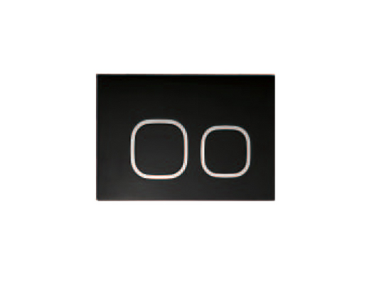 BLACK SQUARE/ROUND (chrome outline) INWALL CISTERN BUTTON