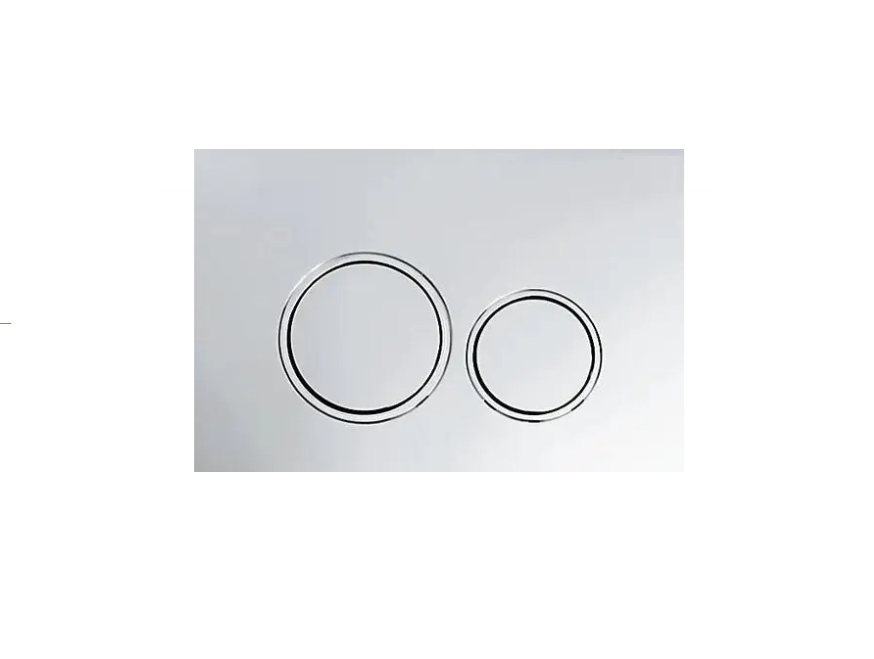 ROUND CHROME SILVER CISTERN BUTTON