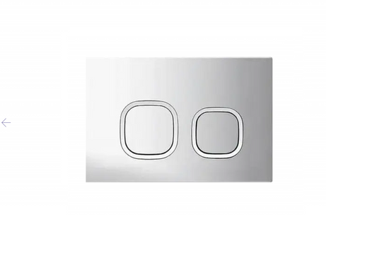 SQUARE ROUND CHROME SILVER CISTERN BUTTON