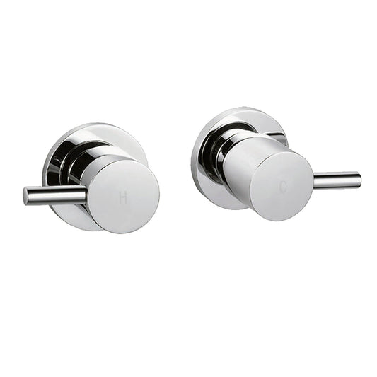 Round Twin Hot & Cold 1/4 Turn Tapware  - Available in 6 Colours
