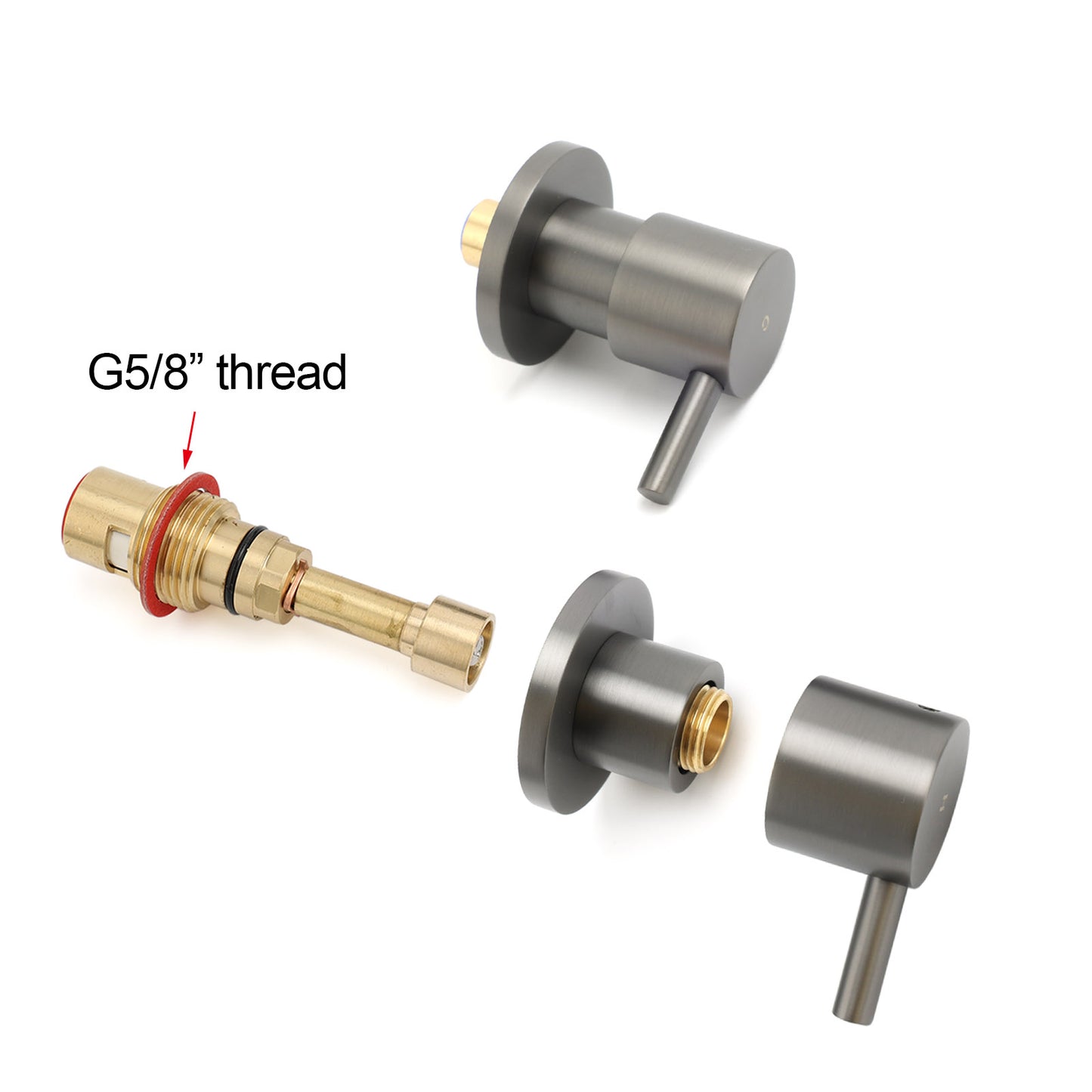 Round Twin Hot & Cold 1/4 Turn Tapware  - Available in 6 Colours