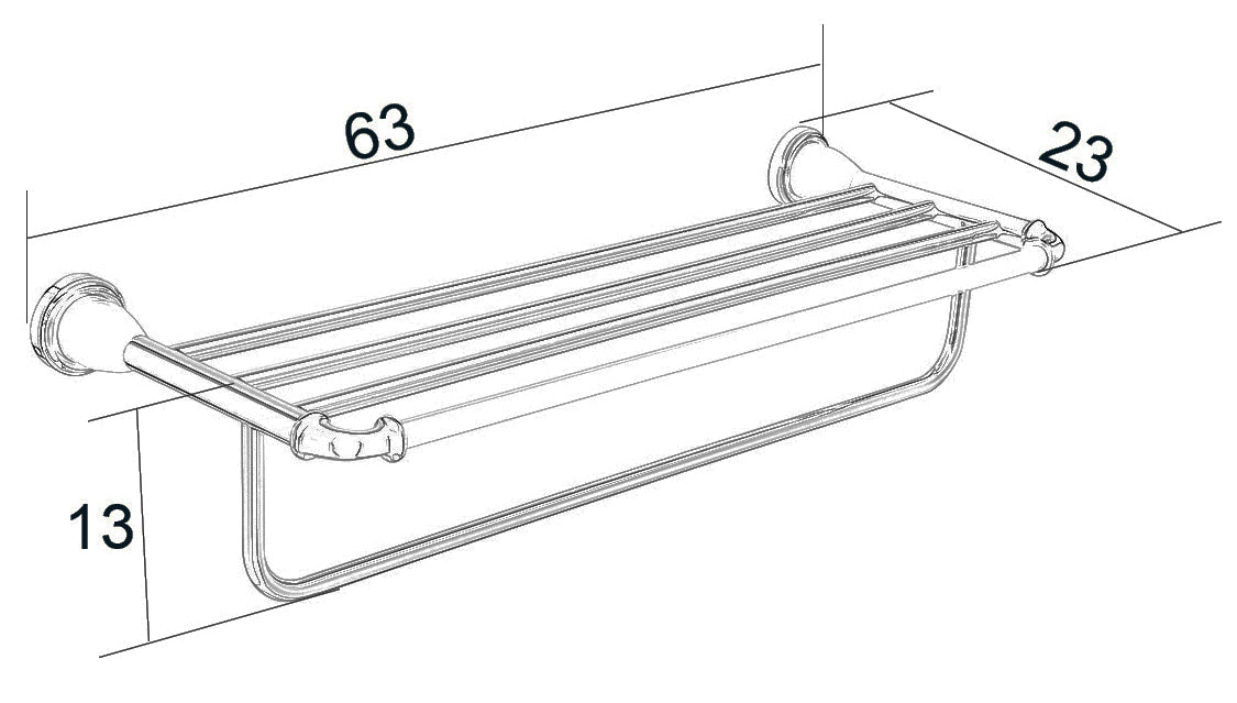 Traditional Sovereign Series   630mm Towel Rack - Available in 2 Colours