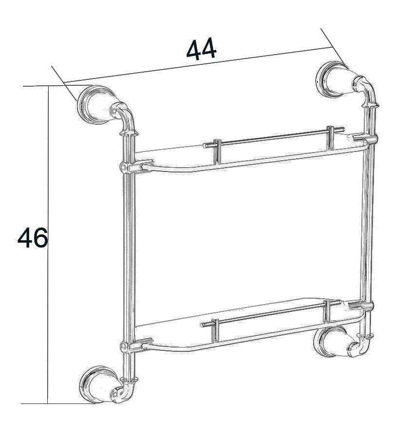 Sovereign Series Traditional Double Glass Shelf