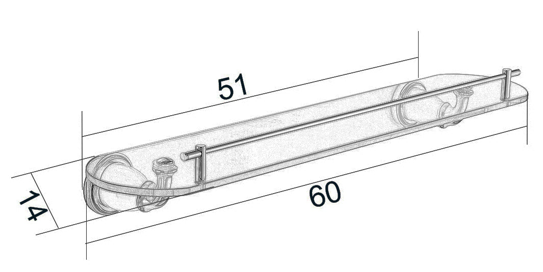 Sovereign Series Traditional Glass Shelf