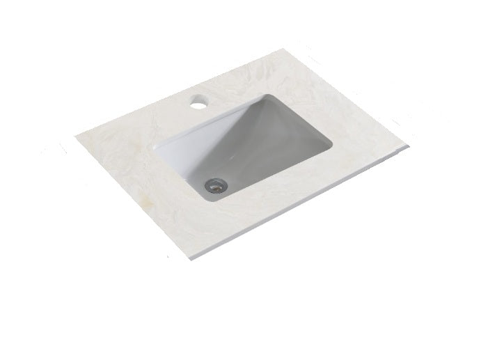 600 x 460 x 18mm Reconstituted Stone Top with Undermount Basin