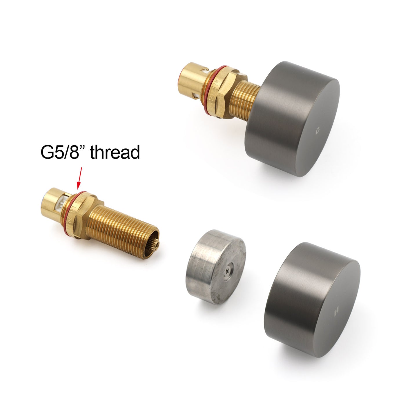 Round Hot & Cold 1/4 Turn Handles - Available in 5 Colours