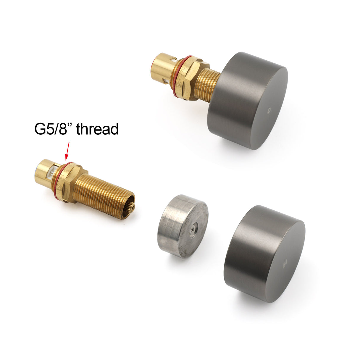 Round Hot & Cold Handles with Spout - Available in 5 Colours