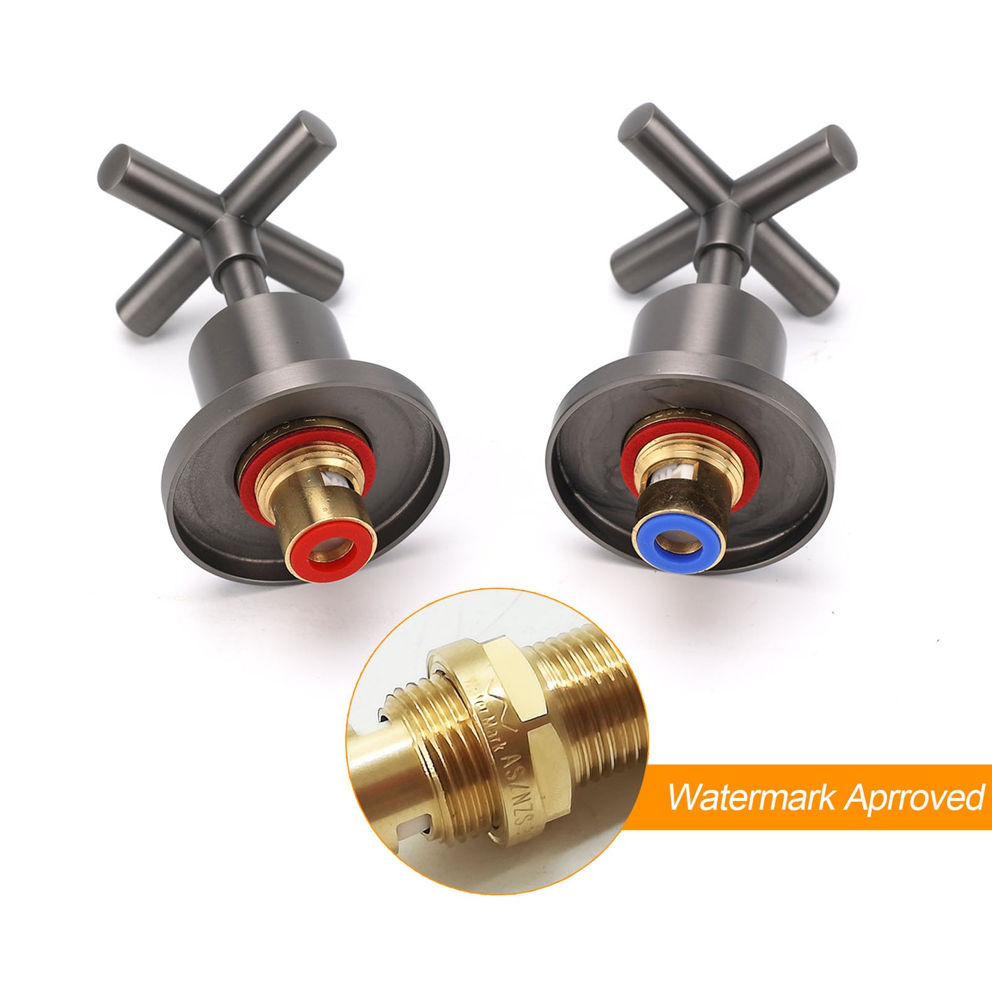Cross Hot & Cold 1/4 Turn Tapware Handles - Available in 5 Colours