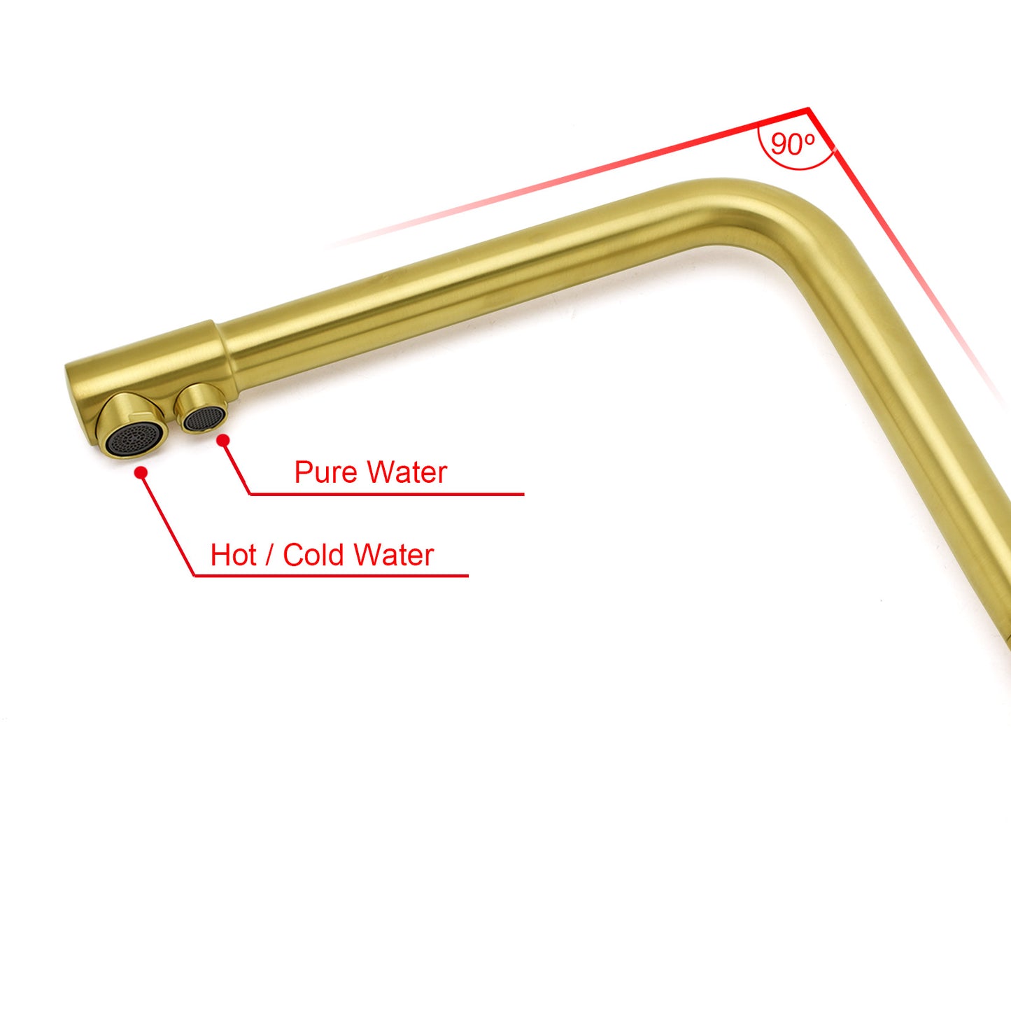 KHEUB Round (additional filter lever) Kitchen Mixer - Available in 3 Colours