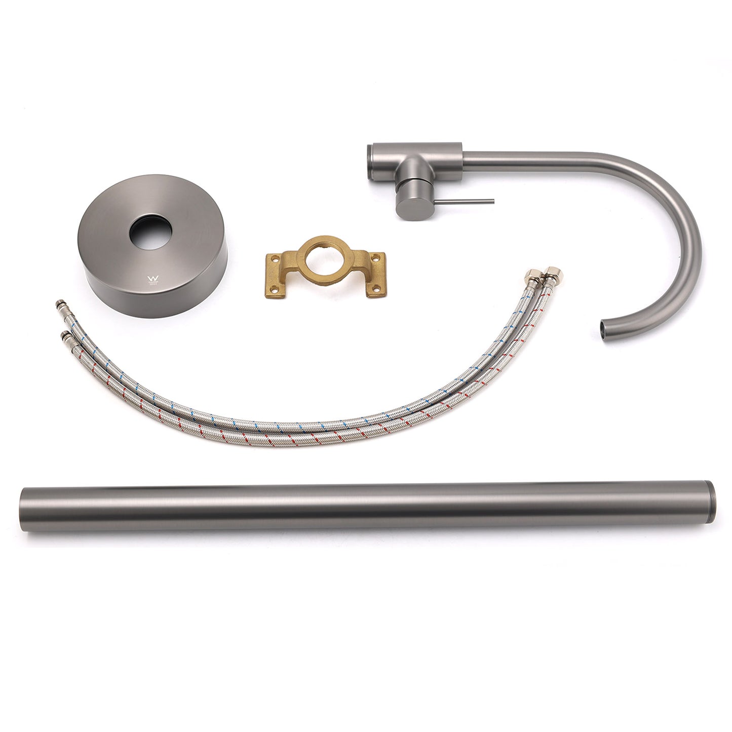 Round Gooseneck Freestanding Bath Outlet Spout  - Available in 4 Colours