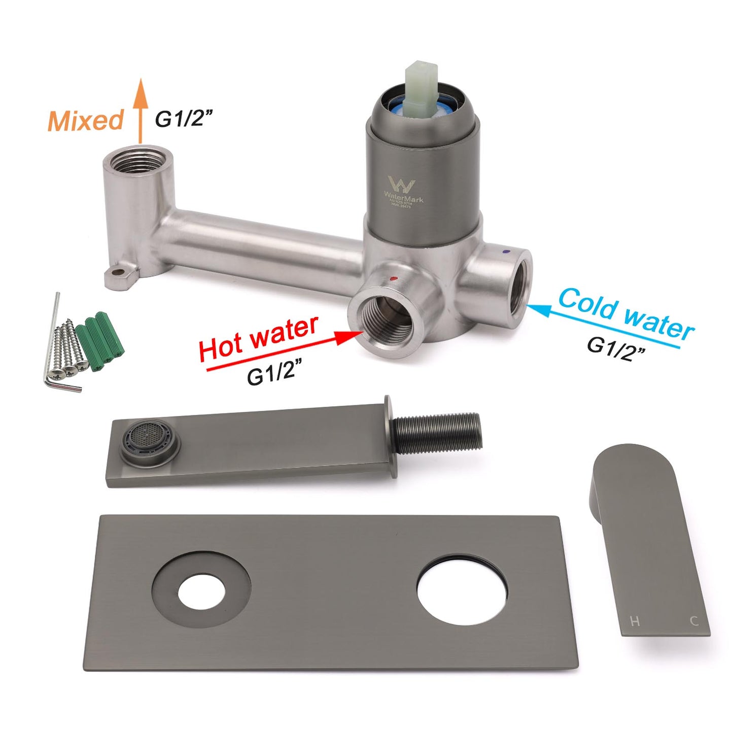 BOSTON Wall Mixer with Spout - Available in 5 Colours