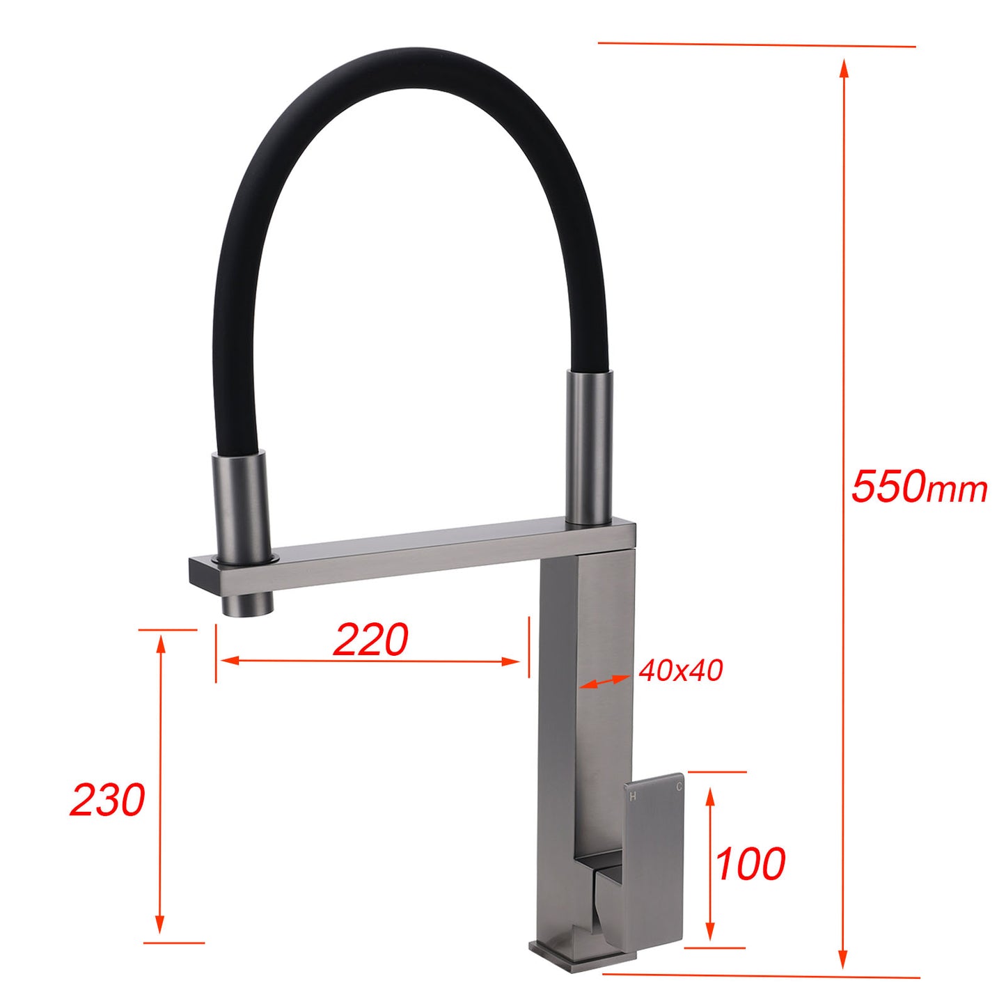 KHEUB SQUARE PULL OUT KITCHEN Mixer - Available in 4 Colours