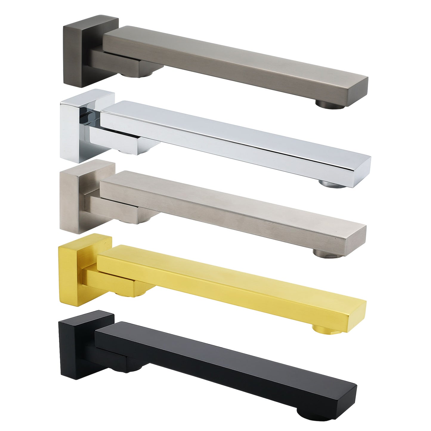 SWIVEL  Square Bath Outlet spout  - Available in 5 Colours