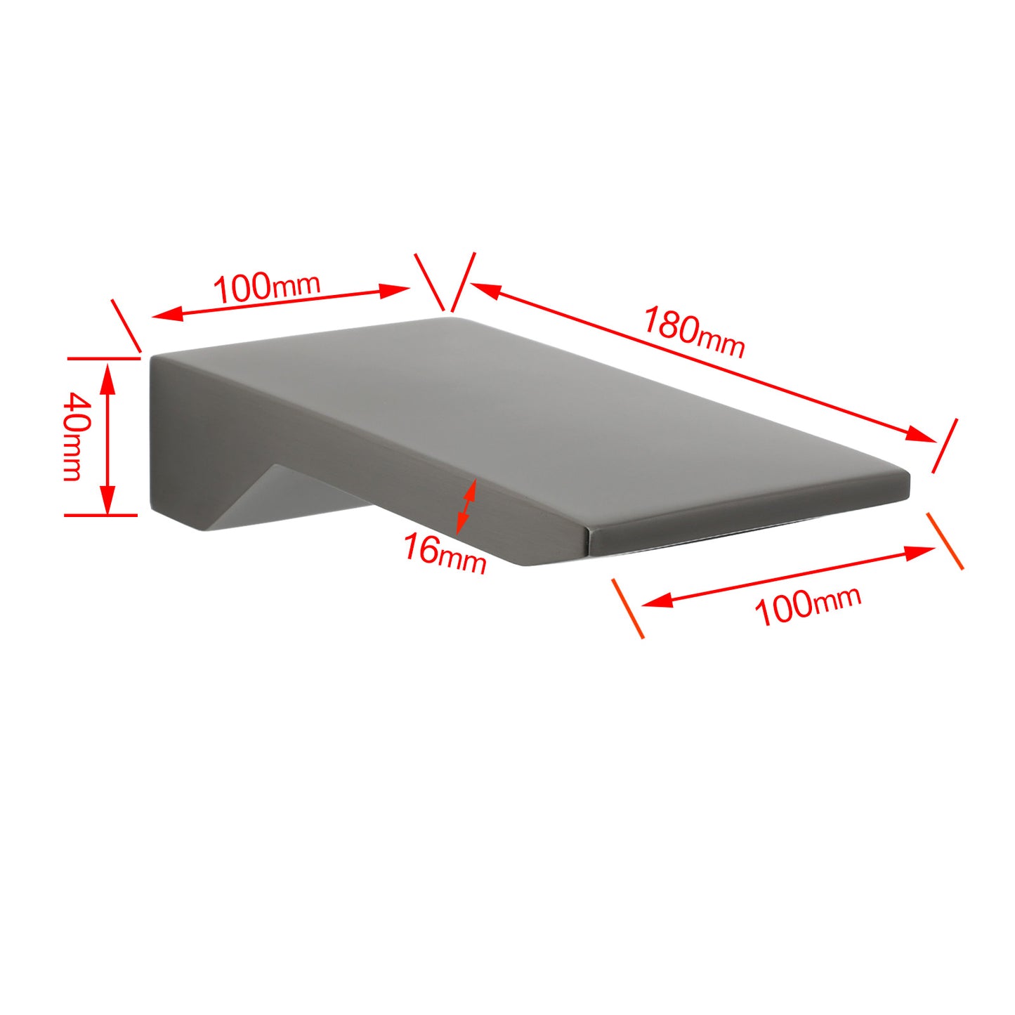 Square Waterfall Bath Spout  - Available in 5 Colours