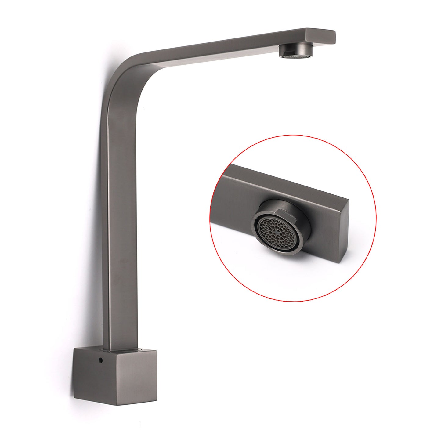 High Rise 280mm Square Bath   Swivel Spout - Available in 5 Colours