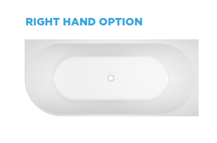 KHEUB ECON 1700 RIGHT HAND GLOSS WHITE NO OVERFLOW