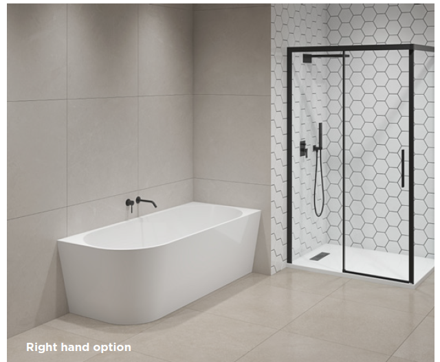 KHEUB ECON 1500 RIGHT HAND GLOSS WHITE NO OVERFLOW