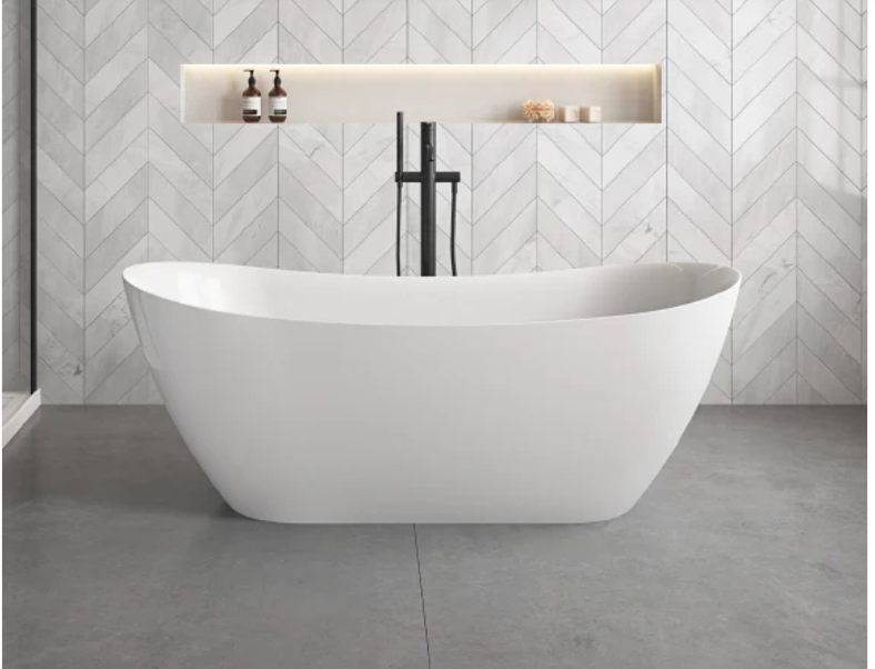 KHEUB SLUKA 1500 OVAL CURVE GLOSS WHITE NO OVERFLOW