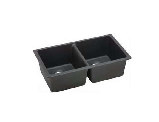 GRANITE 840 DOUBLE BOWL SINK BLACK MATTE