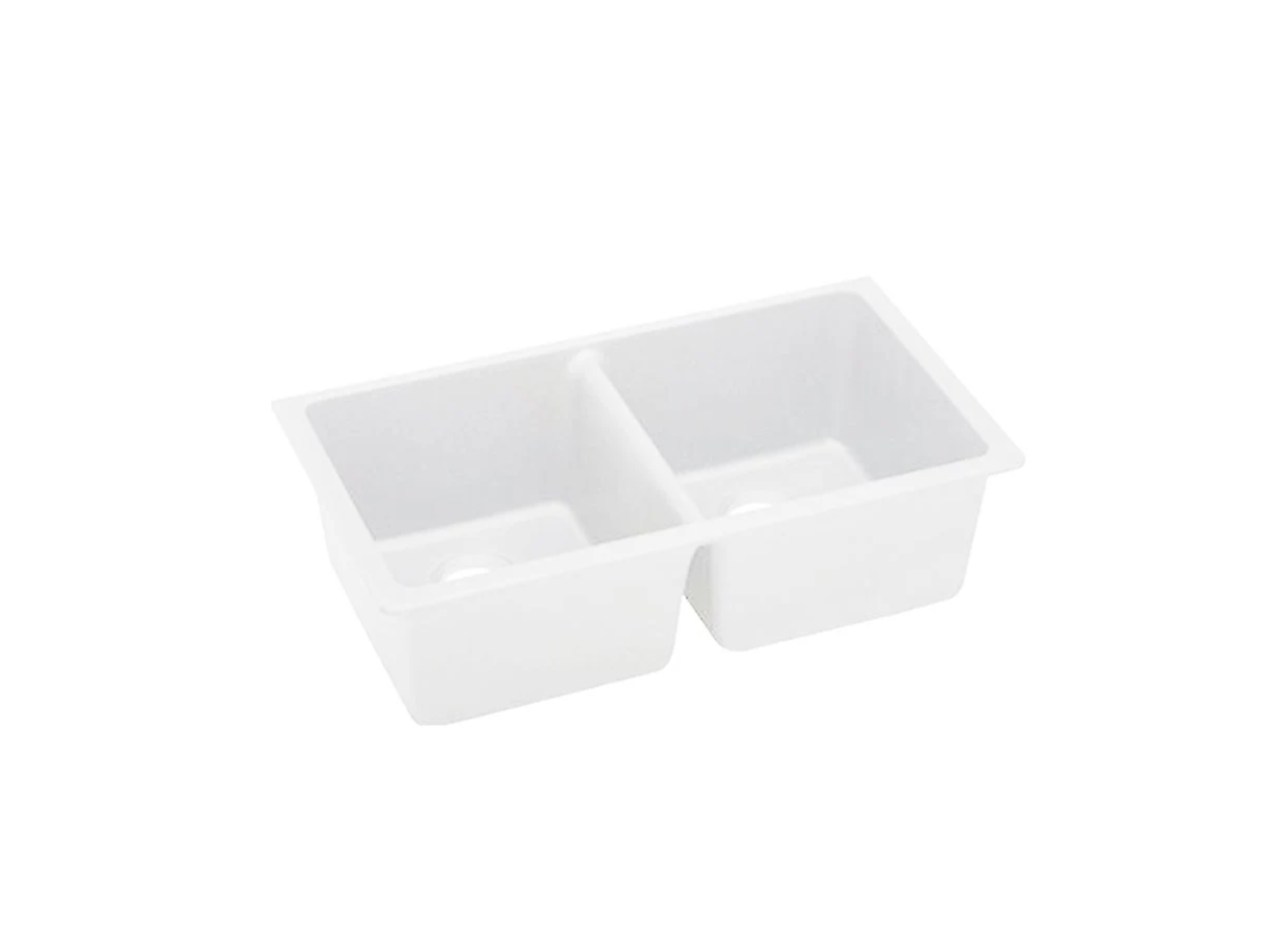 GRANITE 840 DOUBLE BOWL SINK MATTE WHITE