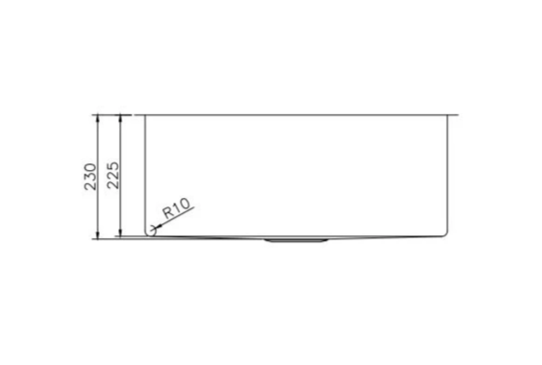 BRUSHED STAINLESS 600 SINGLE BOWL SINK