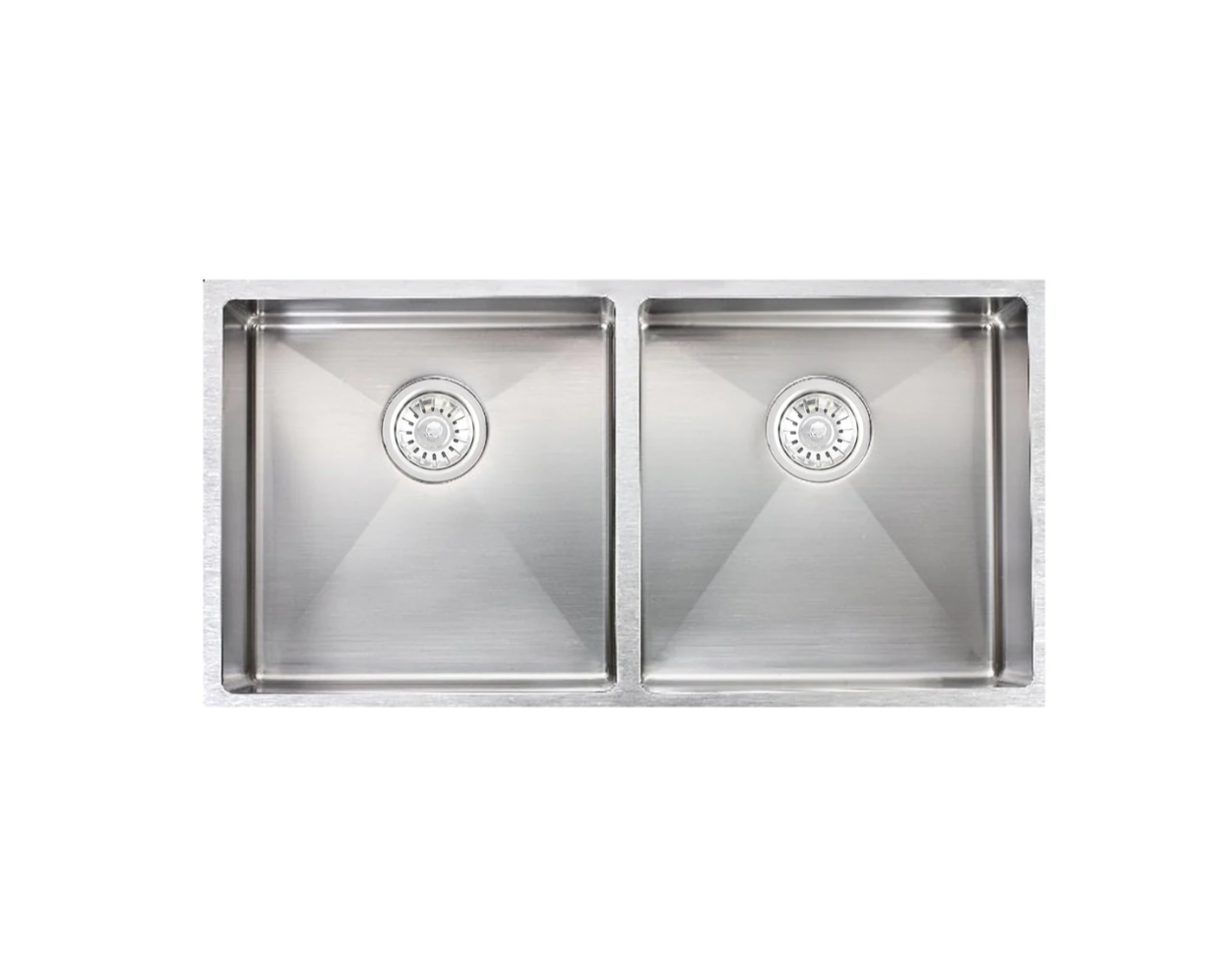 BRUSHED STAINLESS 865 DOUBLE BOWL SINK