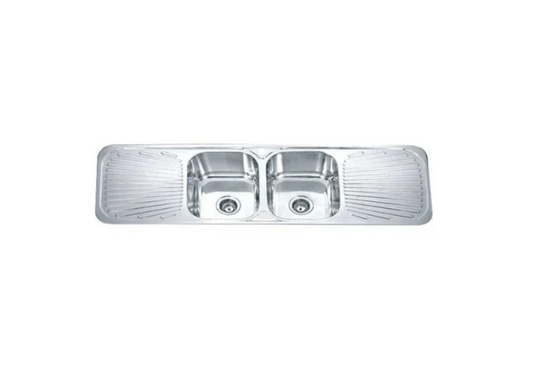 Double Bowl Sink and Drainer 1500x480x180mm