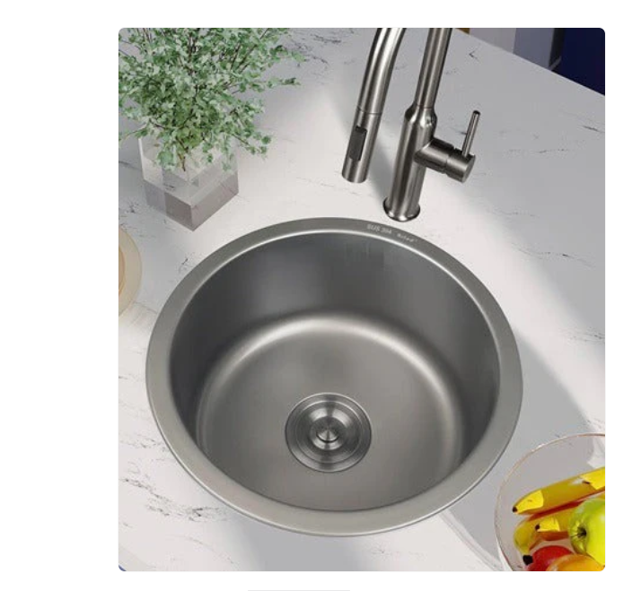 GUNMETAL STAINLESS ROUND SINK 424x424x170mm