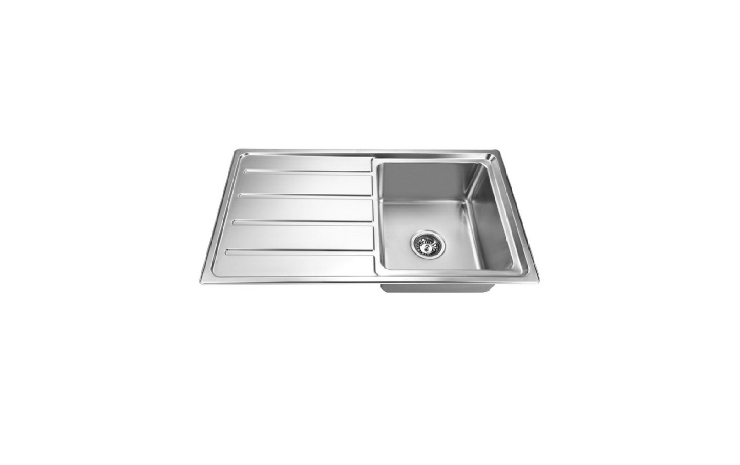 STAINLESS 860 SINGLE BOWL & DRAINER SINK
