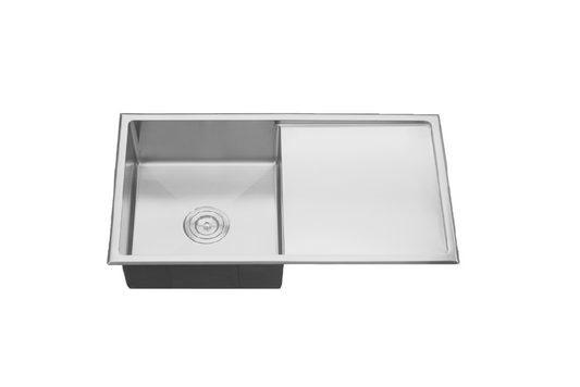 STAINLESS 750 SINGLE BOWL & DRAINER SINK