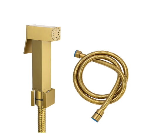 Brushed Gold Toilet Bidet Hand Spray Square