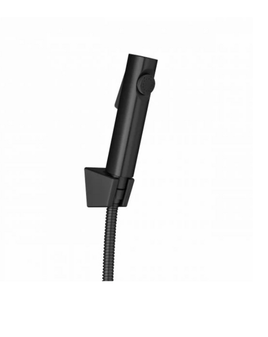 Round Black ABS Toilet Bidet Spray Kit with Stainless Steel Hose